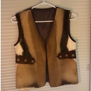 Authentic Suede sheepskin vest